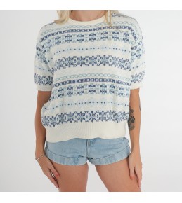 Blue and white Fair Isle...