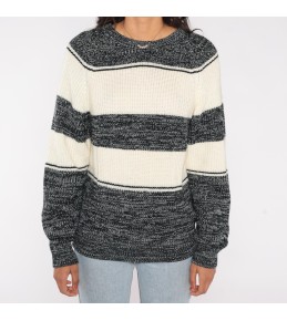 Black Ivory Stripe Knit...