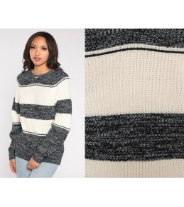Black Ivory Stripe Knit...