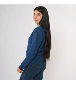 Dusty Blue V-Neck Cardigan