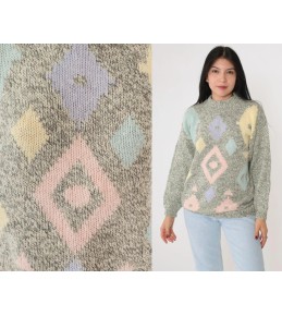 Sage Green Fuzzy Knit Sweater